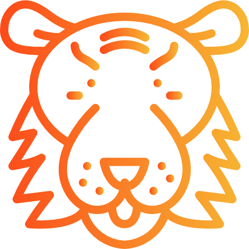 tigre Smalllikeart Gradient icona