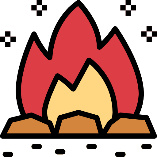 lagerfeuer Smalllikeart Lineal Color icon