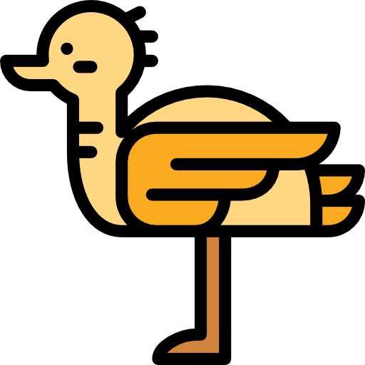 Ostrich Smalllikeart Lineal Color icon