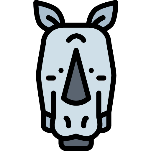 rinoceronte Smalllikeart Lineal Color icono