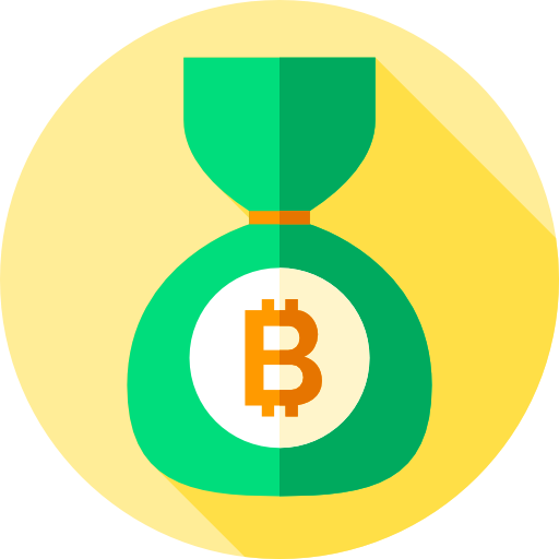 worek bitcoinów Flat Circular Flat ikona
