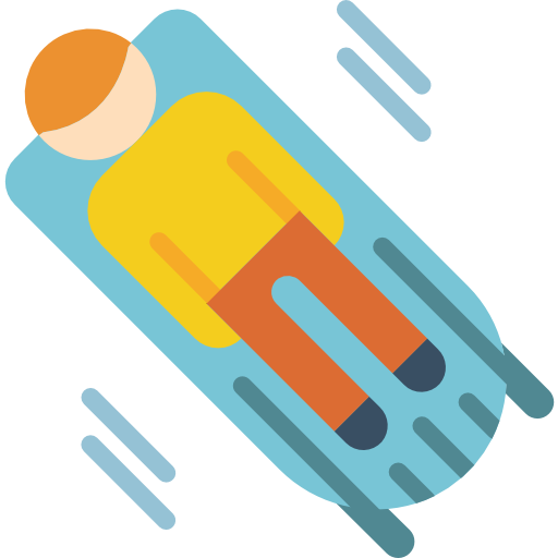 Luge Basic Miscellany Flat icon