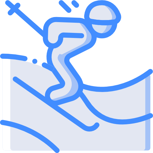 Skiing Basic Miscellany Blue icon