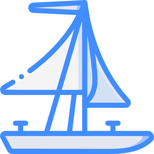 Sailing boat Basic Miscellany Blue icon
