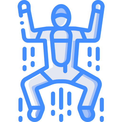Skydiving Basic Miscellany Blue icon