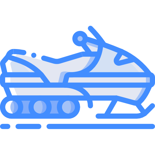 Snowmobile Basic Miscellany Blue icon