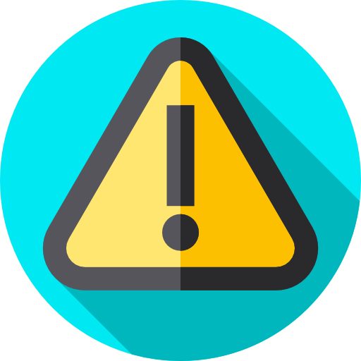 Warning Flat Circular Flat icon