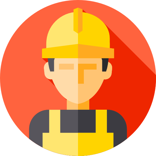 Worker Flat Circular Flat icon