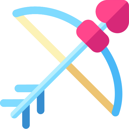 Bow and arrow Basic Rounded Flat icon