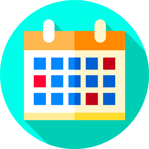 kalendarz Flat Circular Flat ikona