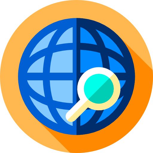 Globe grid Flat Circular Flat icon