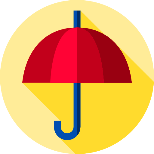 paraguas Flat Circular Flat icono