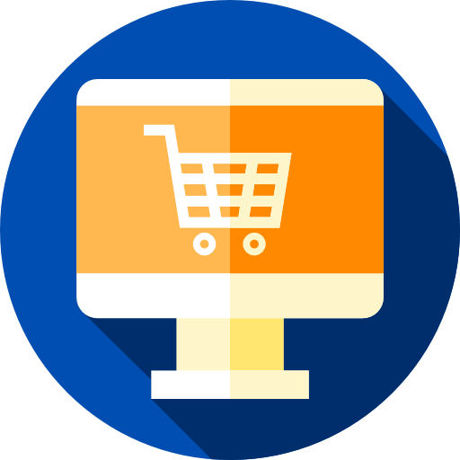 온라인 쇼핑 Flat Circular Flat icon