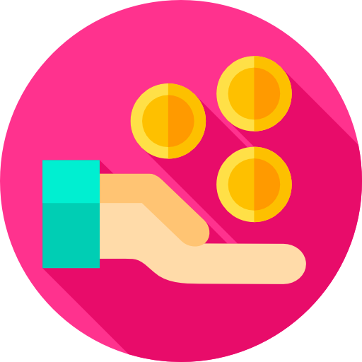 Earn money Flat Circular Flat icon