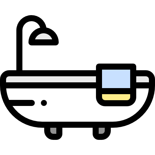 목욕통 Detailed Rounded Lineal color icon