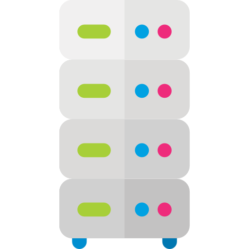 server Basic Rounded Flat icona