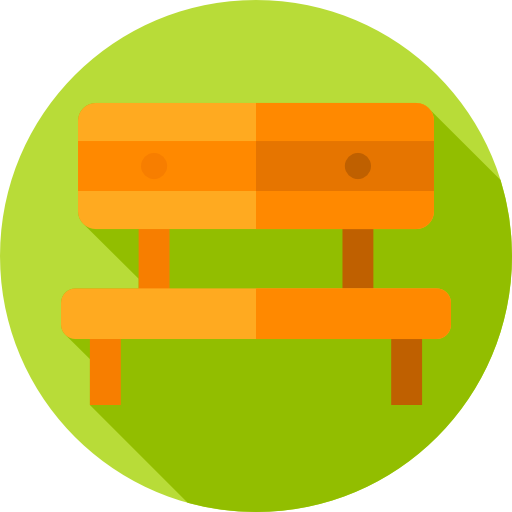 Bench Flat Circular Flat icon