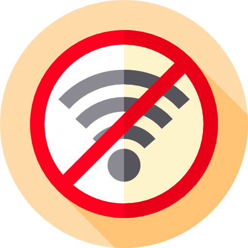 No wifi Flat Circular Flat icon