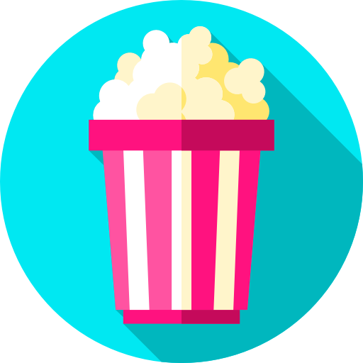 Popcorn Flat Circular Flat icon