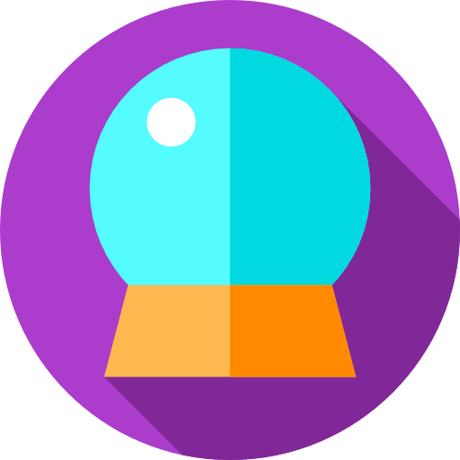 palla di cristallo Flat Circular Flat icona