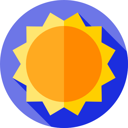 sonne Flat Circular Flat icon