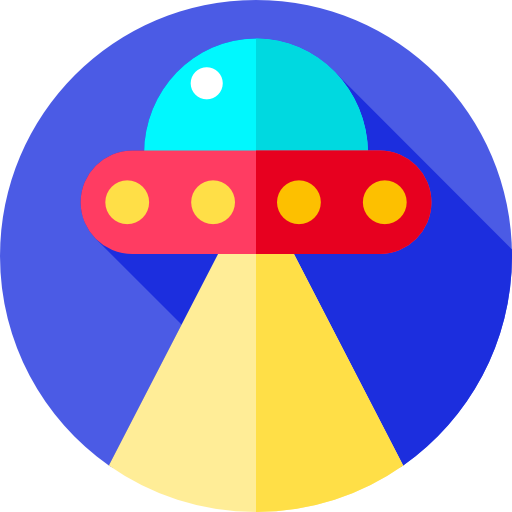 ufo Flat Circular Flat ikona