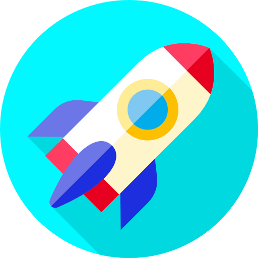 raket Flat Circular Flat icoon