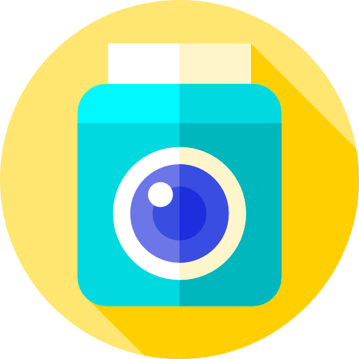 Eye jar Flat Circular Flat icon