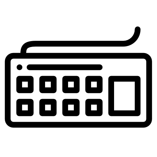 klawiatura Detailed Rounded Lineal ikona