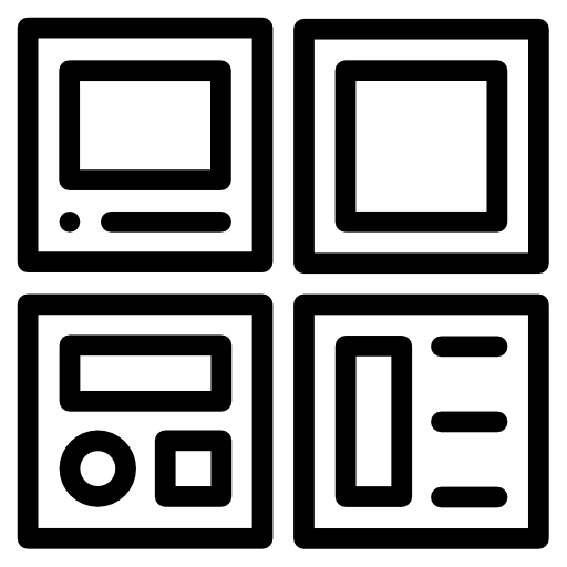 lay-out Detailed Rounded Lineal icoon