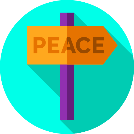 paz Flat Circular Flat icono