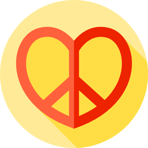 pacifismo Flat Circular Flat icono