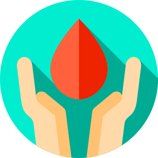 donazione di sangue Flat Circular Flat icona