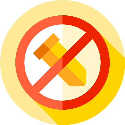 No weapons Flat Circular Flat icon