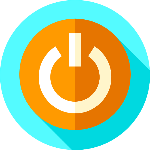 Power button Flat Circular Flat icon