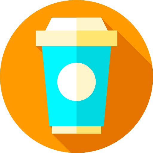 Paper cup Flat Circular Flat icon