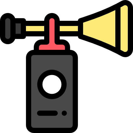 Air horn Detailed Rounded Lineal color icon