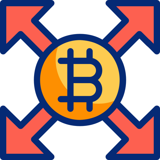 bitcoin Basic Accent Lineal Color Icône