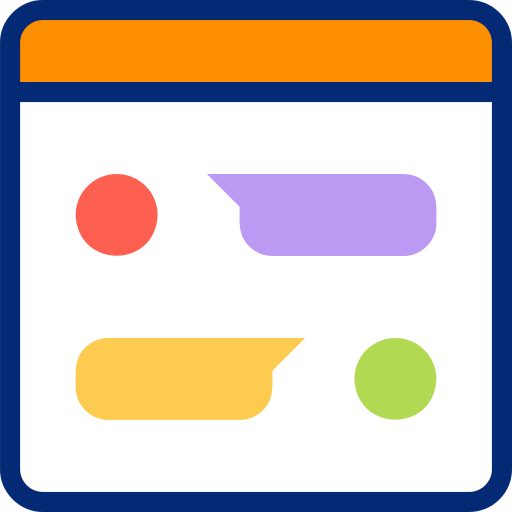 チャット Basic Accent Lineal Color icon