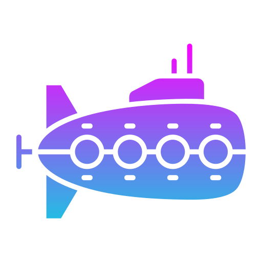 Подводная лодка Generic gradient fill иконка