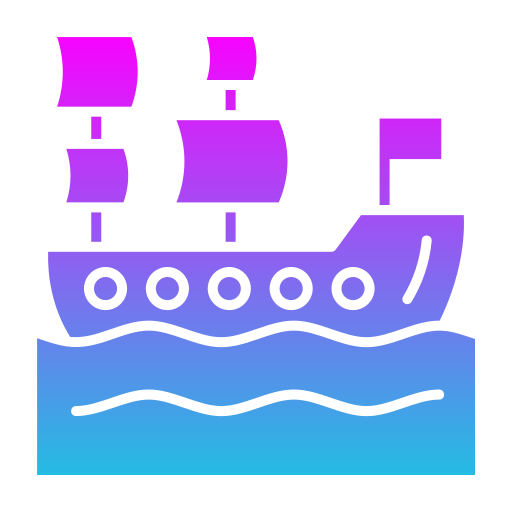 barco pirata Generic gradient fill icono