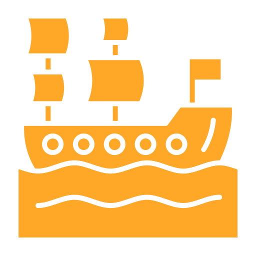 Пиратский корабль Generic color fill иконка