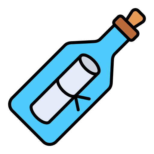 messaggio in una bottiglia Generic color lineal-color icona