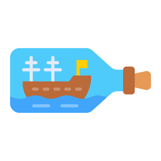 Корабль в бутылке Generic color fill иконка