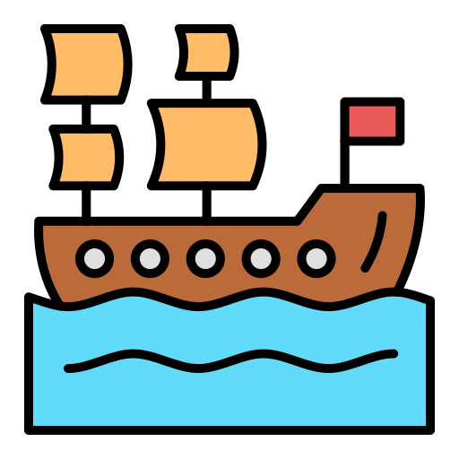 海賊船 Generic color lineal-color icon