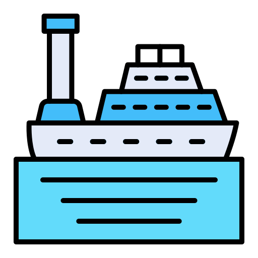 yacht Generic color lineal-color icon