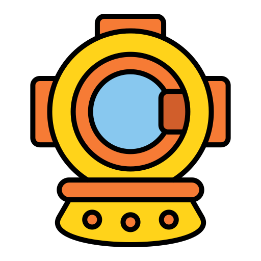 casco di immersione Generic color lineal-color icona