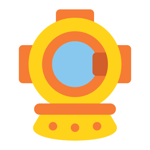 casco di immersione Generic color fill icona