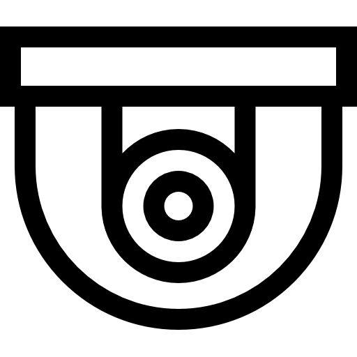circuito cerrado de televisión Basic Straight Lineal icono