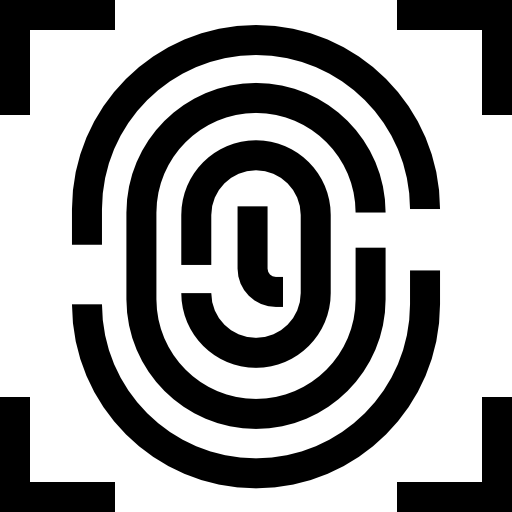 vingerafdruk Basic Straight Lineal icoon